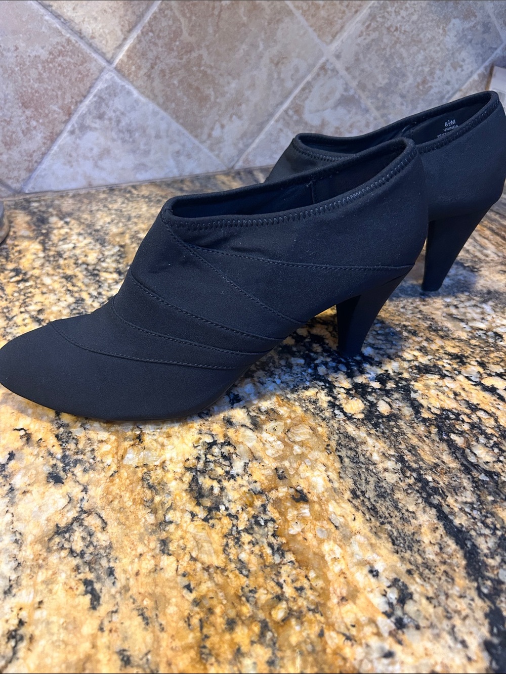 Impo Black Pointed-Toe High Heel Booties